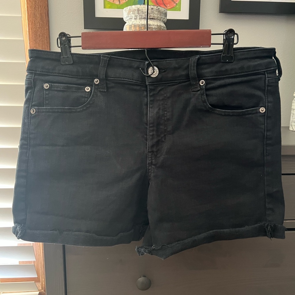 American Eagle Ne(x)t Level Stretch Black Jean Shorts